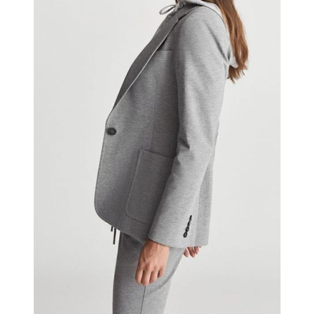 Zara Grey Neave Jersey-Stretch Blazer M